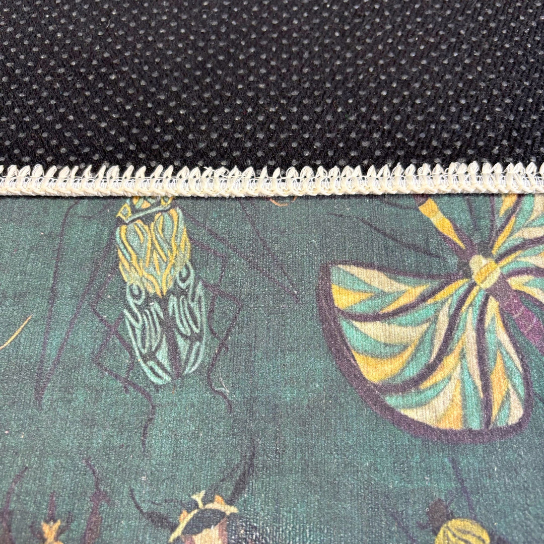 Modern Style Teal Machine Washable Cotton Area Rug - The Rug Decor