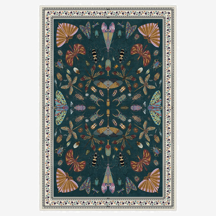 Modern Style Teal Machine Washable Cotton Area Rug - The Rug Decor