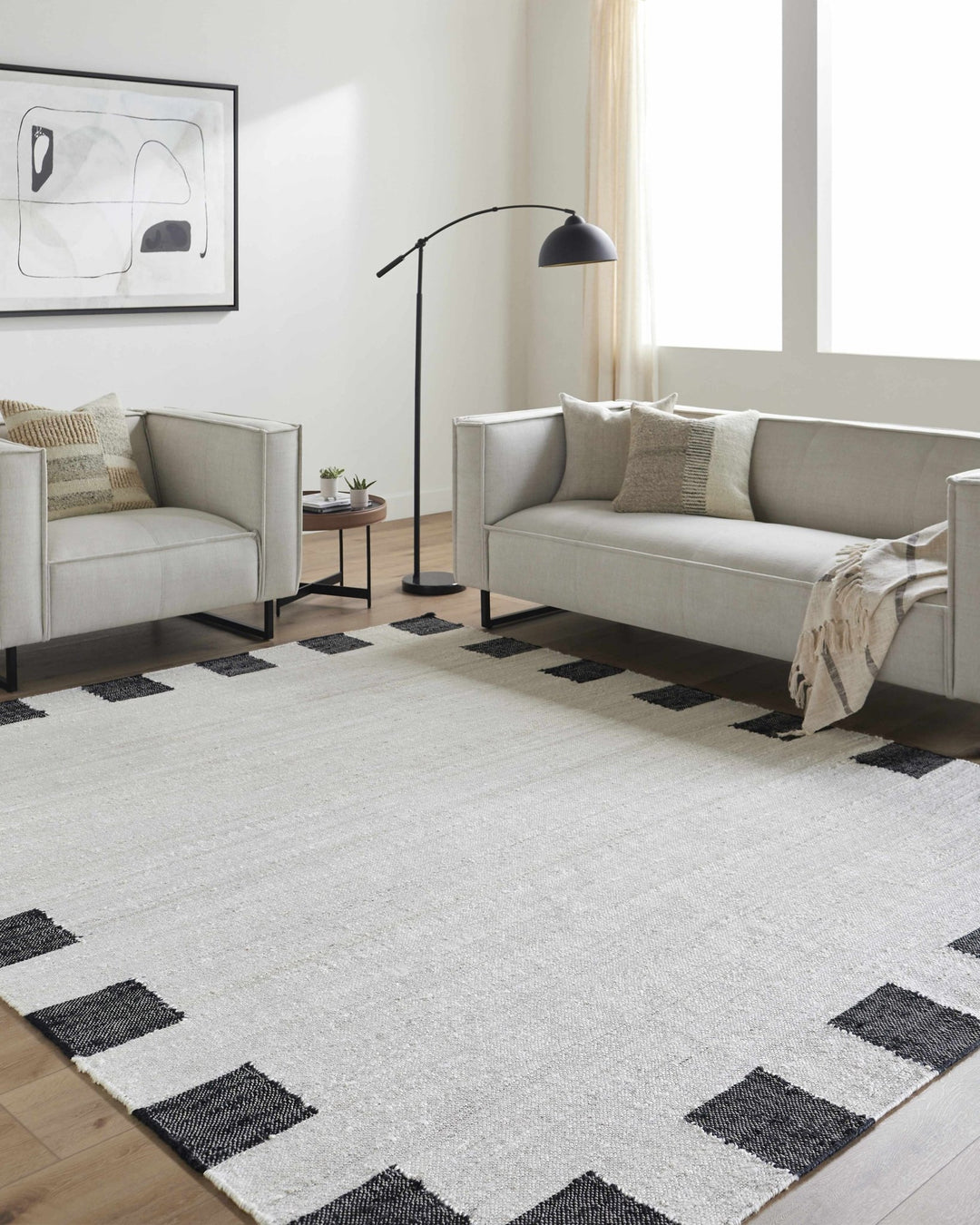 Modern Style White Hand Woven Jute Carpet - The Rug Decor
