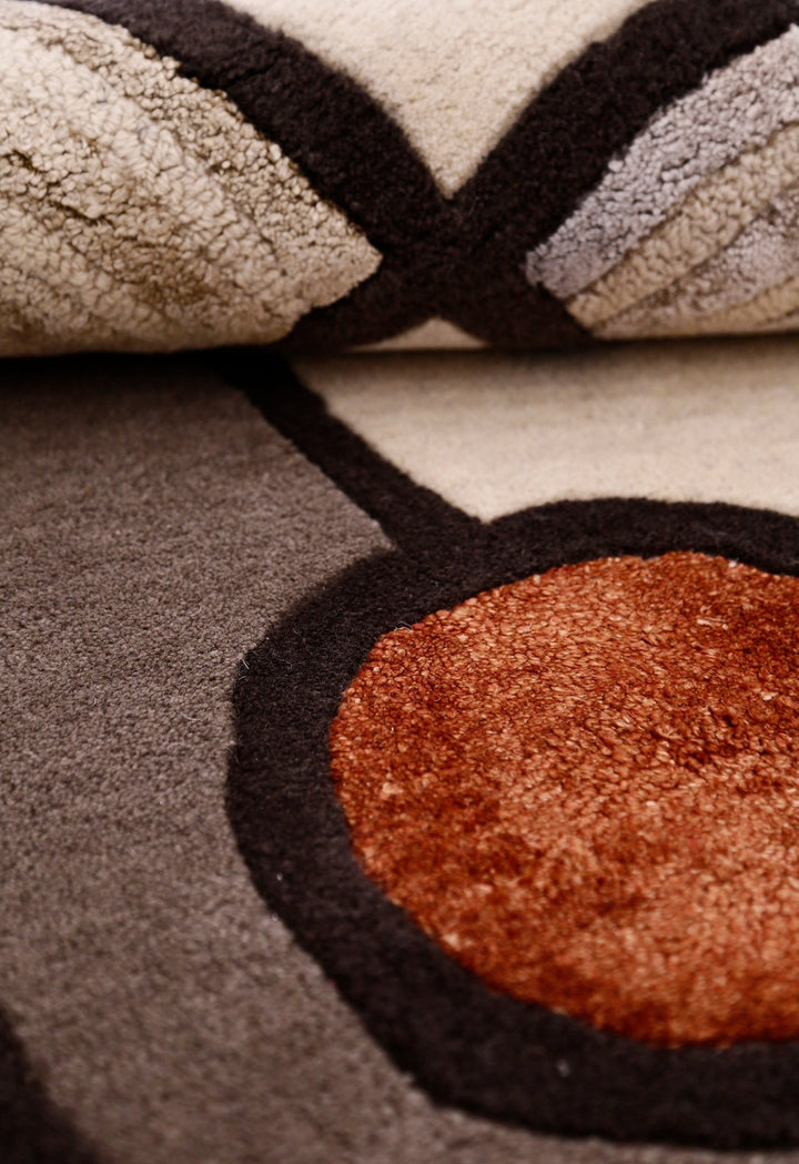 Modern Urban Beige Hand Tufted 5x8 Wool Area Rug - The Rug Decor