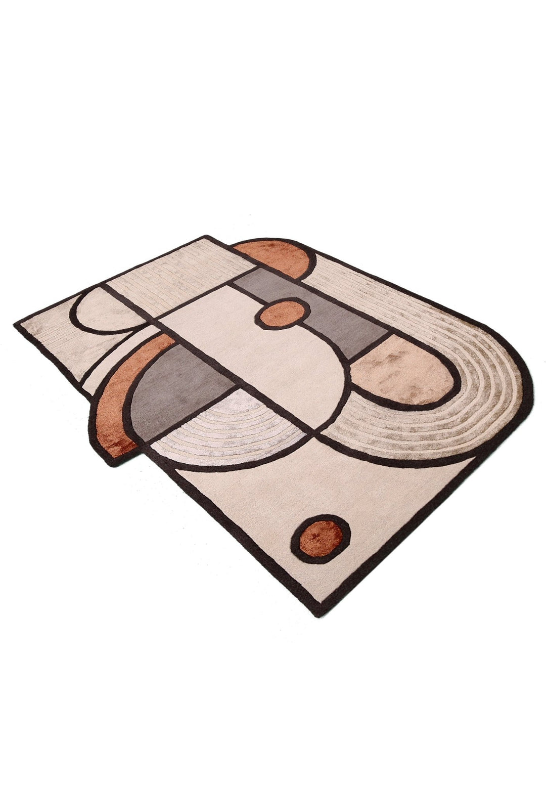 Modern Urban Beige Hand Tufted 5x8 Wool Area Rug - The Rug Decor