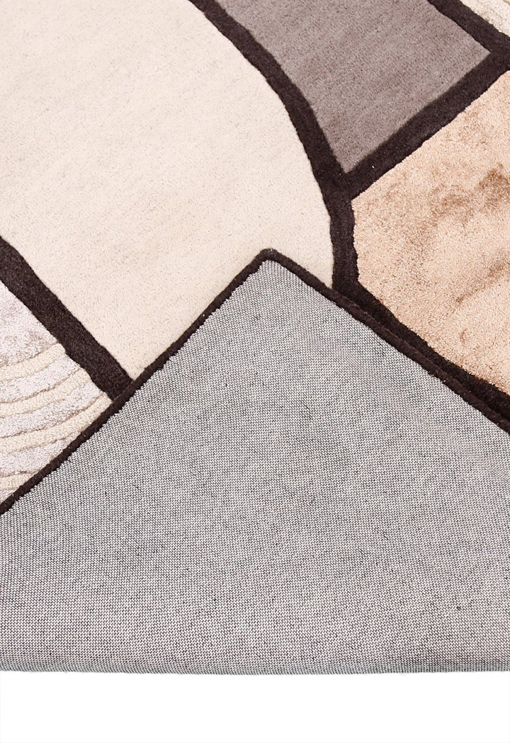 Modern Urban Beige Hand Tufted 5x8 Wool Area Rug - The Rug Decor