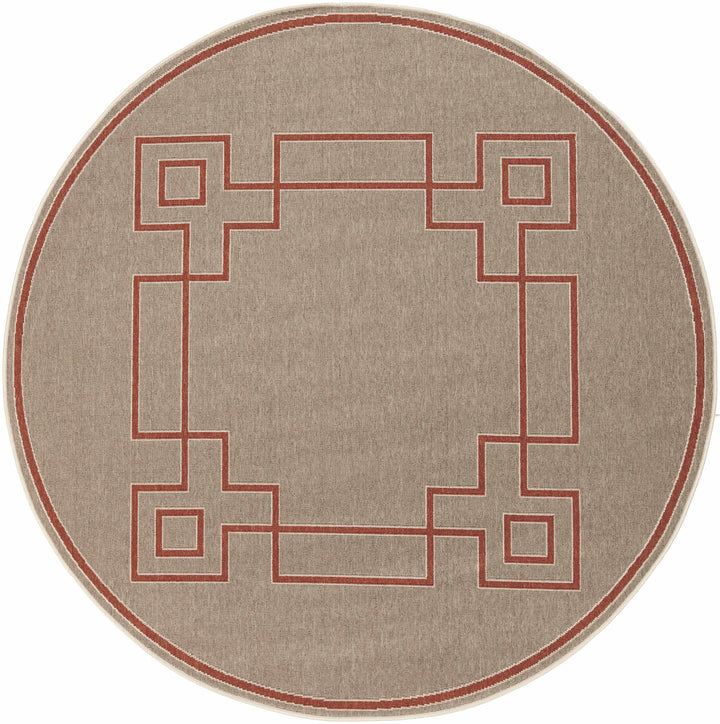 Moffett Modern Geometric Design Rust Rug