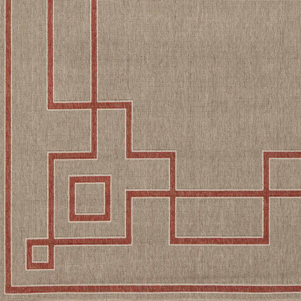 Moffett Modern Geometric Design Rust Rug