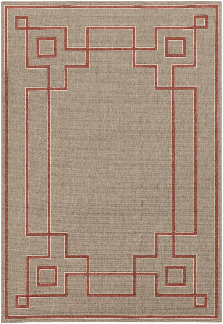 Moffett Modern Geometric Design Rust Rug - The Rug Decor