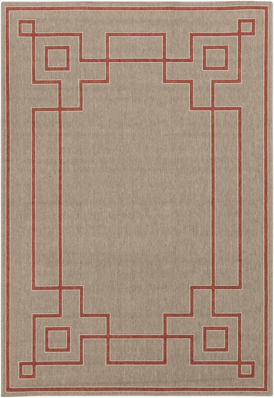 Moffett Modern Geometric Design Rust Rug - The Rug Decor