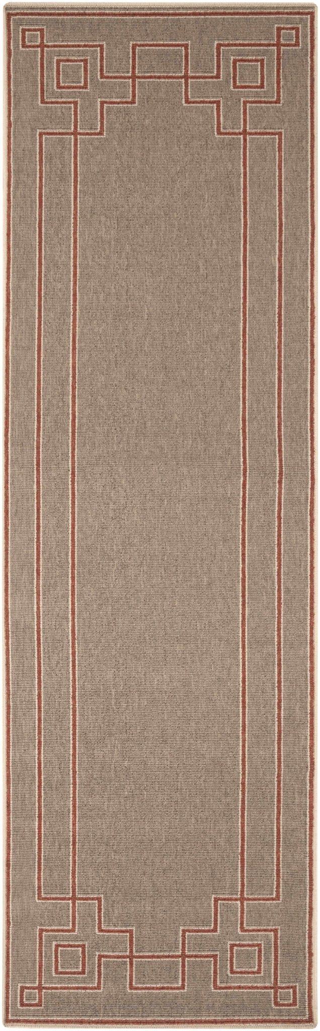 Moffett Modern Geometric Design Rust Rug - The Rug Decor