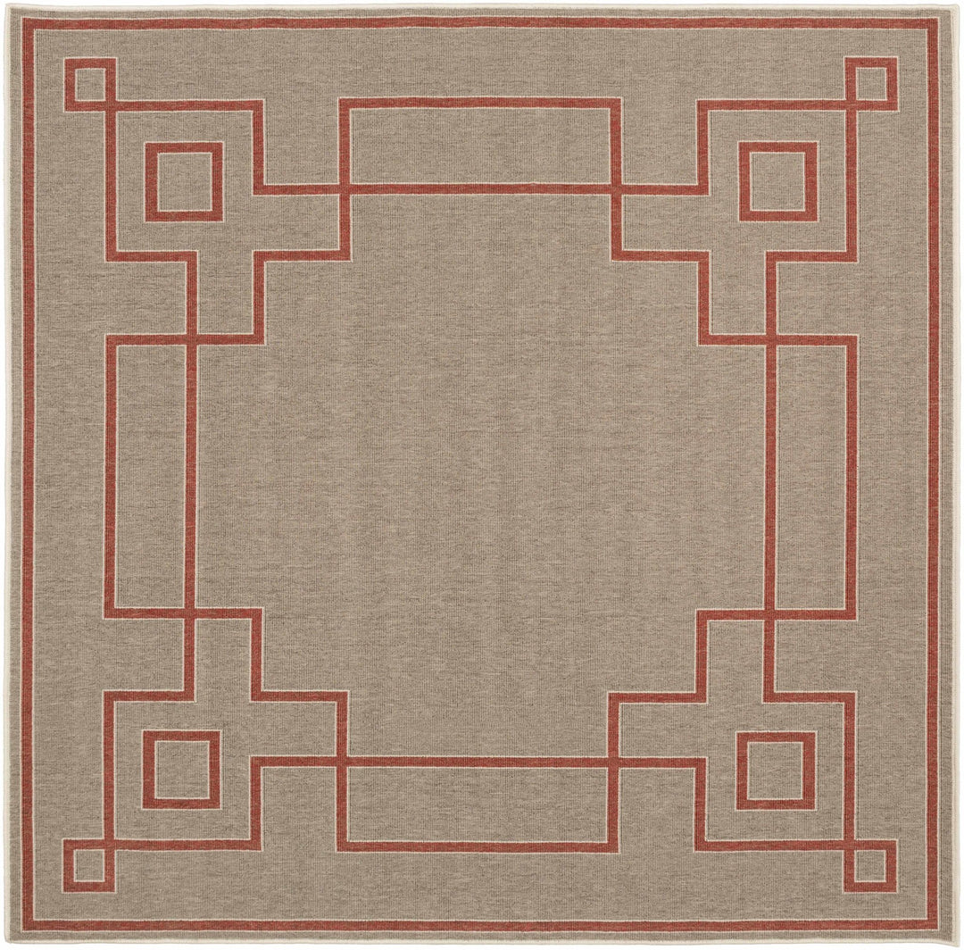 Moffett Modern Geometric Design Rust Rug - The Rug Decor