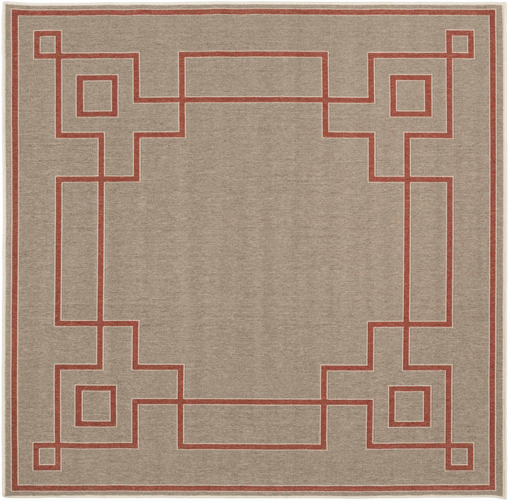 Moffett Modern Geometric Design Rust Rug - The Rug Decor
