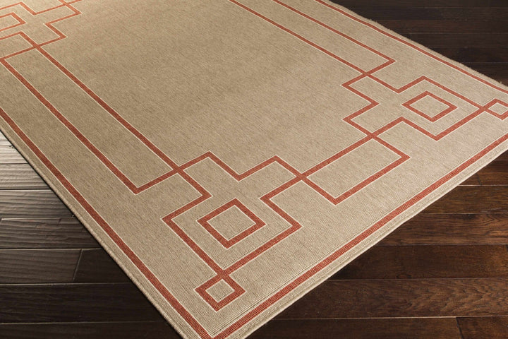 Moffett Modern Geometric Design Rust Rug - The Rug Decor