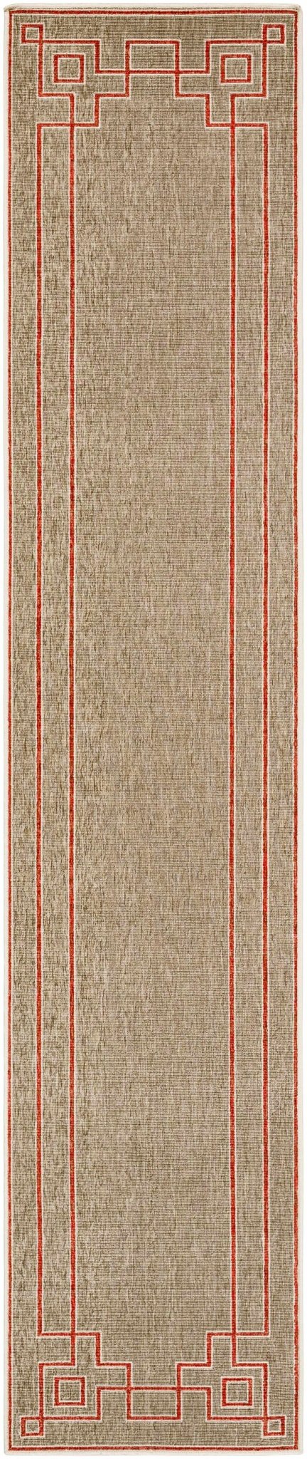Moffett Modern Geometric Design Rust Rug - The Rug Decor