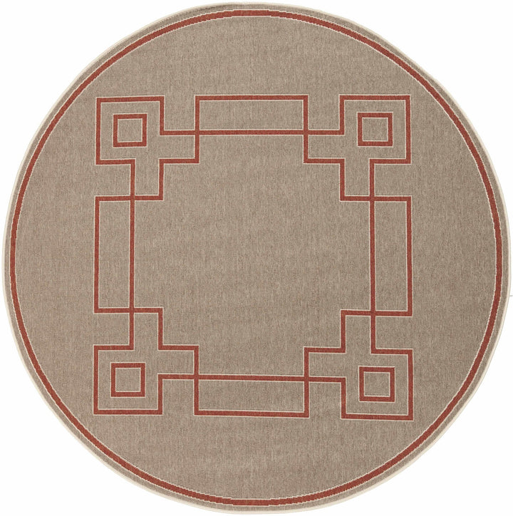 Moffett Modern Geometric Design Rust Rug - The Rug Decor