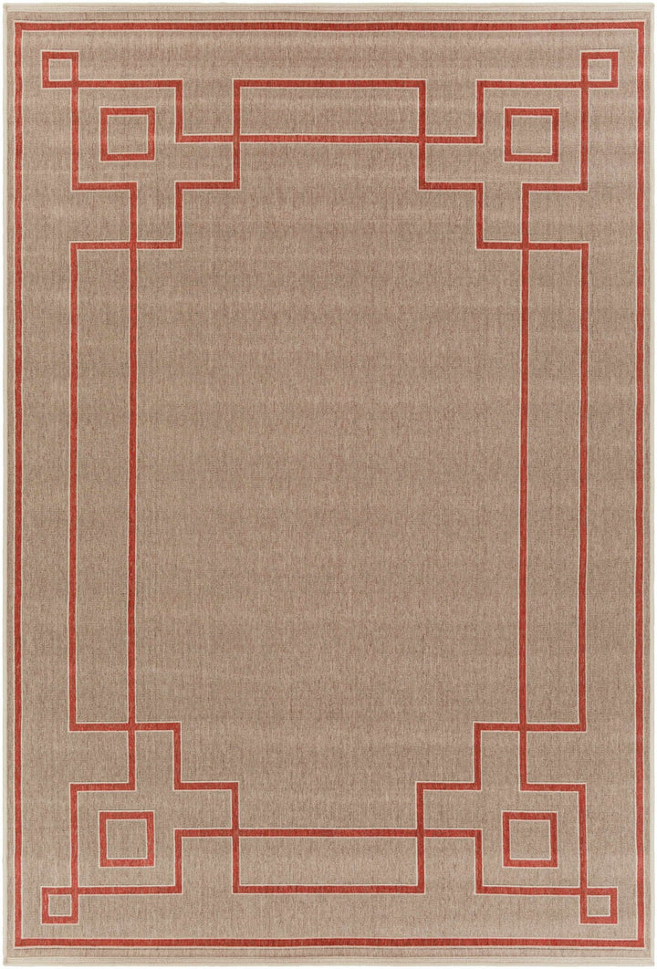 Moffett Modern Geometric Design Rust Rug - The Rug Decor
