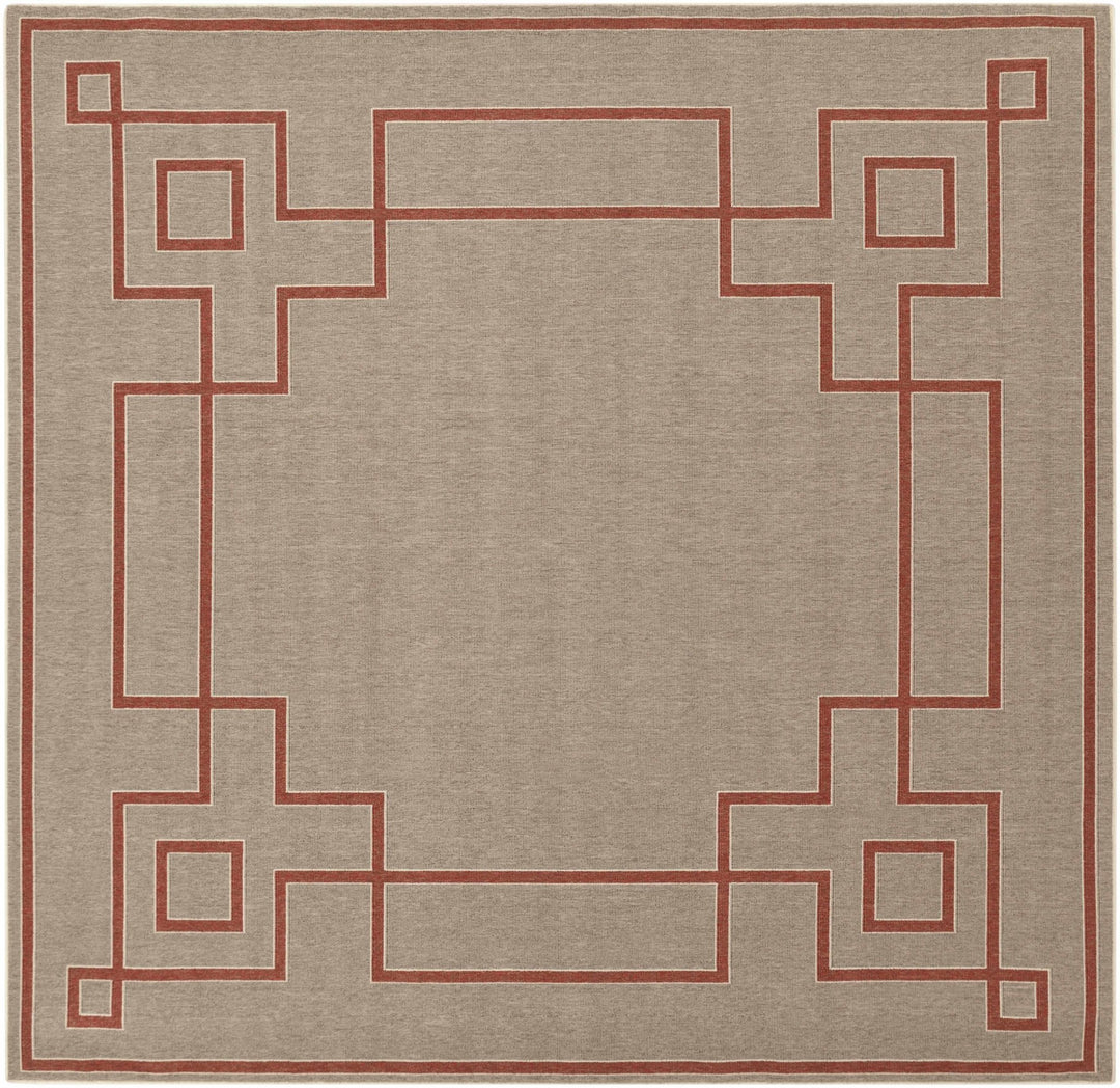 Moffett Modern Geometric Design Rust Rug - The Rug Decor