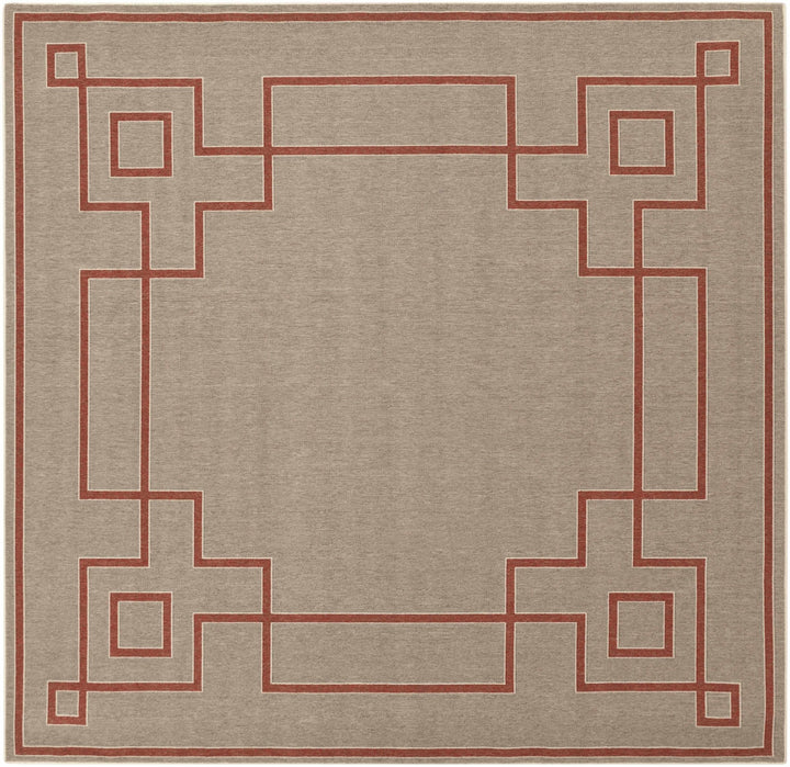 Moffett Modern Geometric Design Rust Rug - The Rug Decor