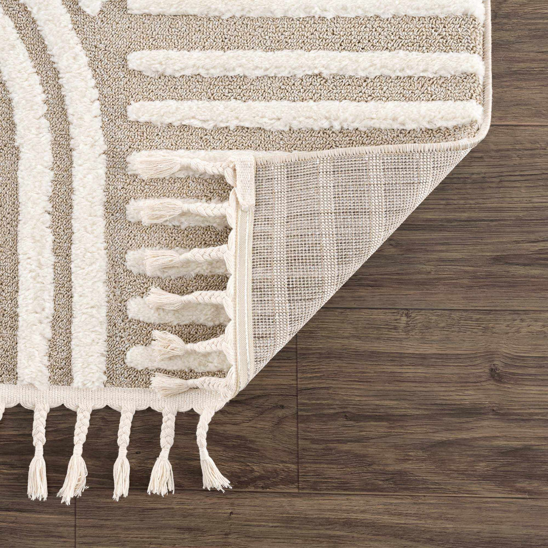 Moise Beige Modern Geometric Design Rug - The Rug Decor