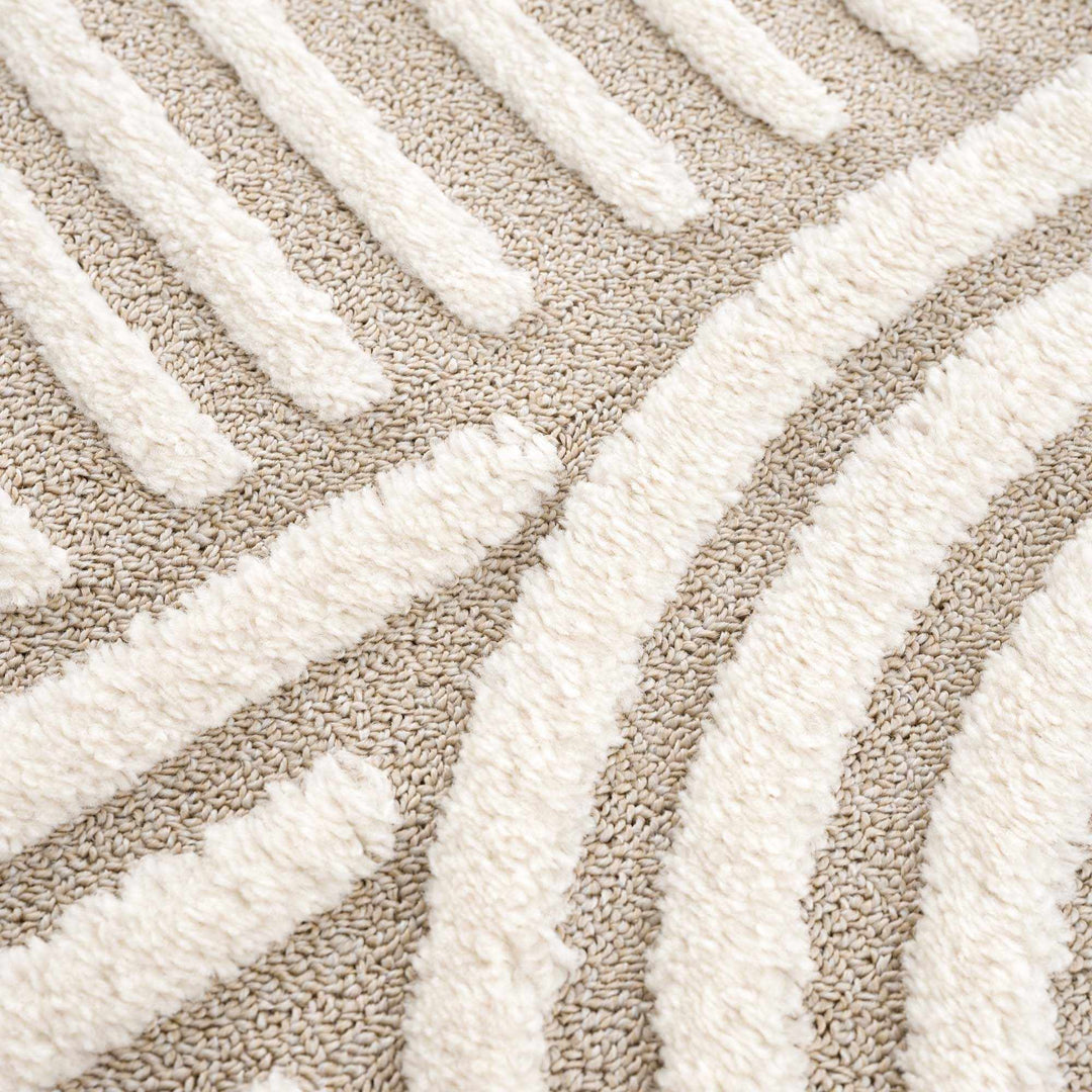 Moise Beige Modern Geometric Design Rug - The Rug Decor