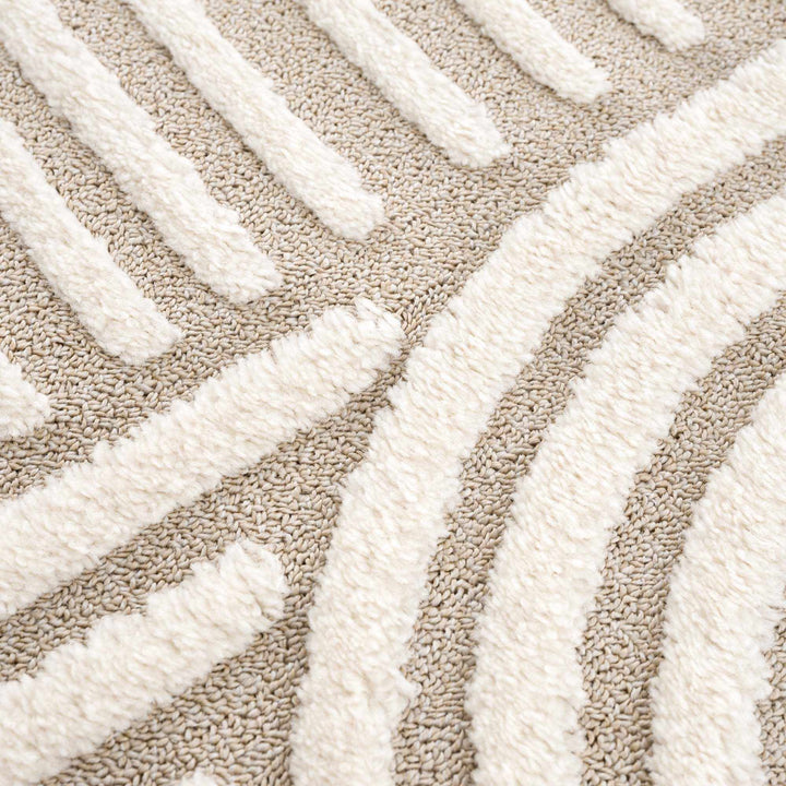 Moise Beige Modern Geometric Design Rug - The Rug Decor