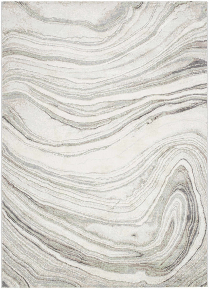 Mojil Modern Abstract Design Ivory And Gray Area Rug - The Rug Decor