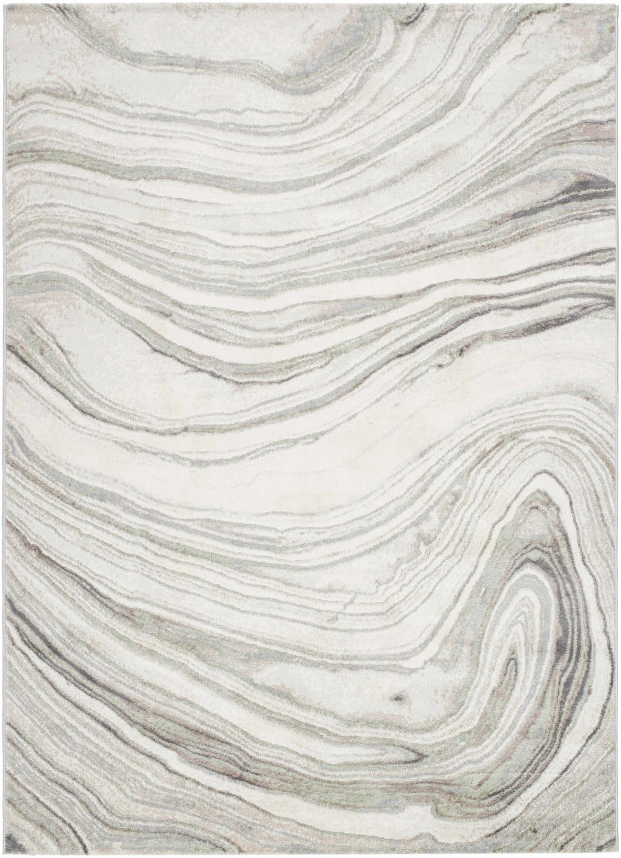 Mojil Modern Abstract Design Ivory And Gray Area Rug - The Rug Decor