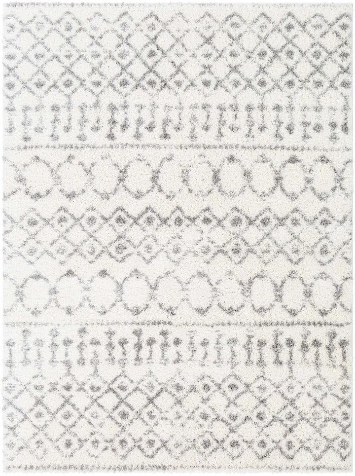 Monarch Ivory And Gray Modern Geometrical Design Area Rug