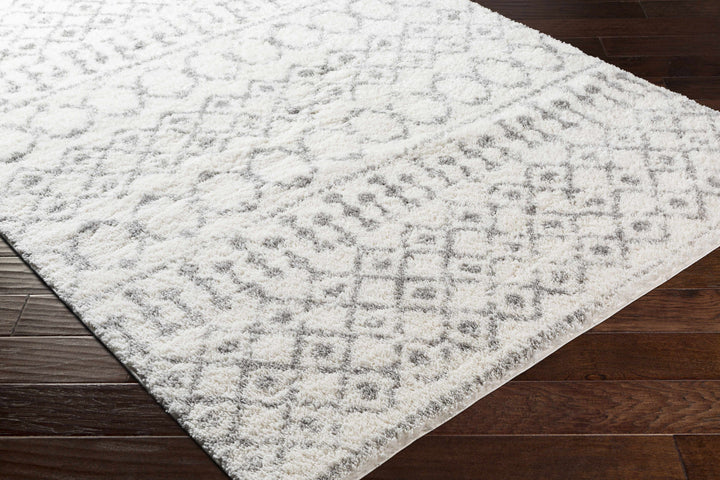 Monarch Ivory And Gray Modern Geometrical Design Area Rug