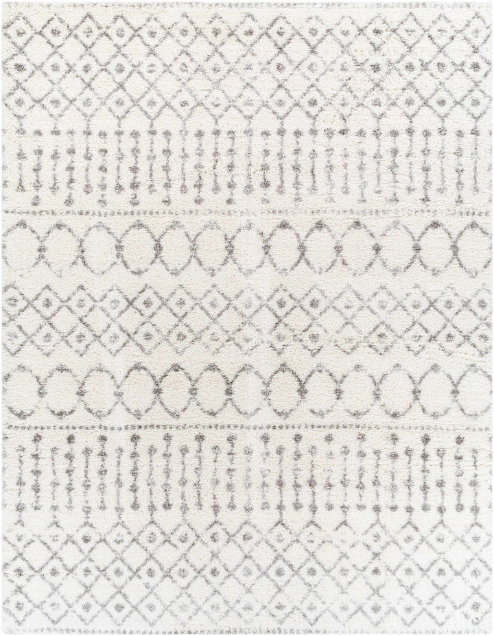 Monarch Ivory And Gray Modern Geometrical Design Area Rug