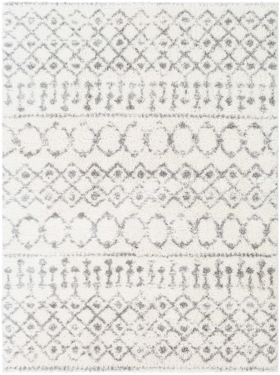 Monarch Ivory And Gray Modern Geometrical Design Area Rug - The Rug Decor