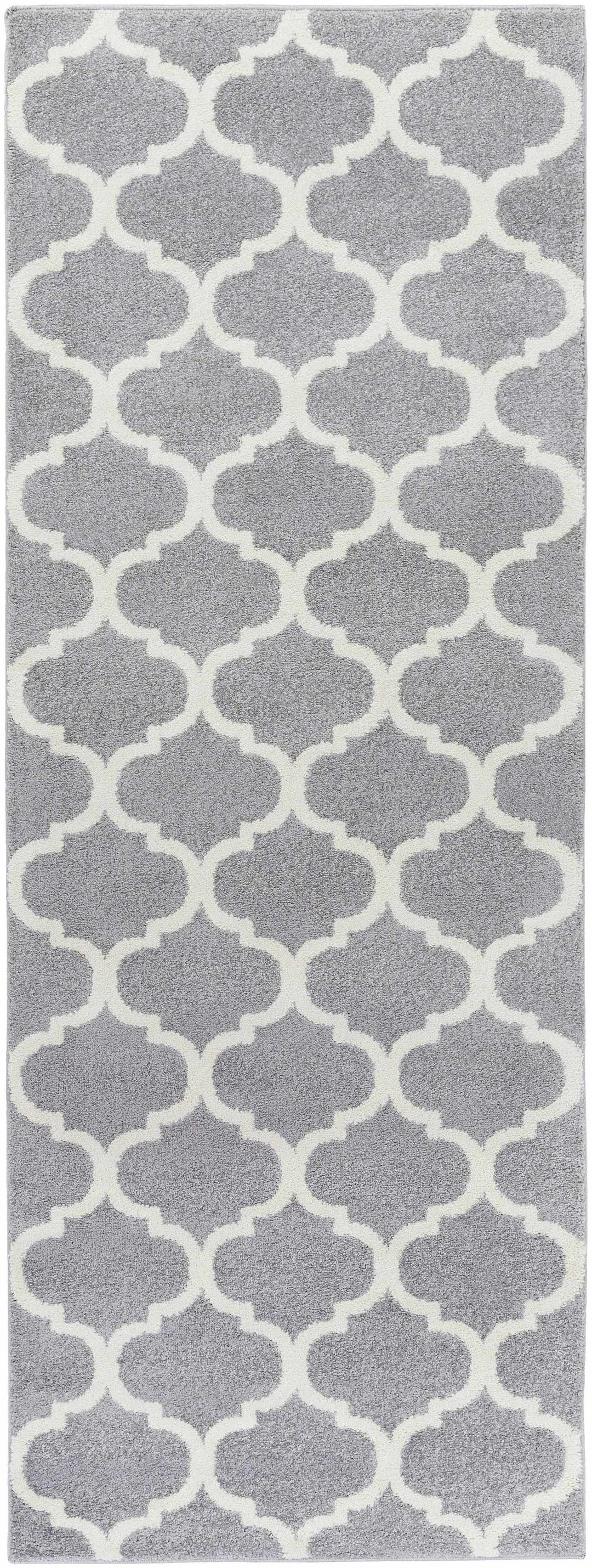 Mongo Ivory And Gray Modern Geometrical Design Area Rug