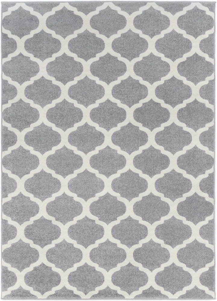 Mongo Ivory And Gray Modern Geometrical Design Area Rug