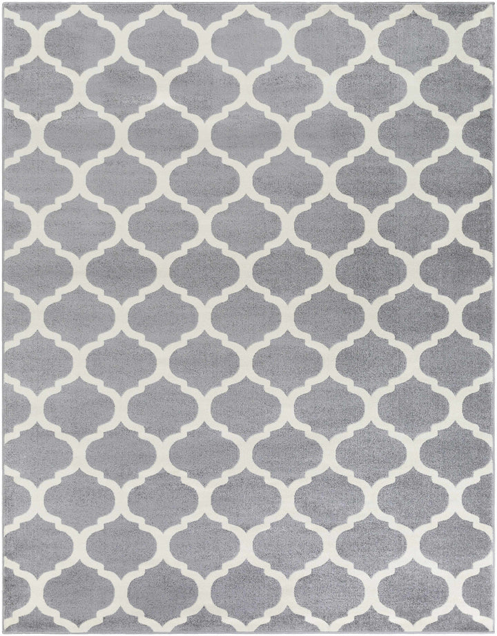 Mongo Ivory And Gray Modern Geometrical Design Area Rug