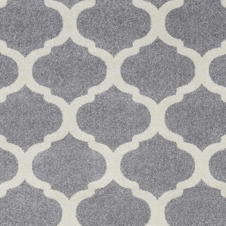 Mongo Ivory And Gray Modern Geometrical Design Area Rug