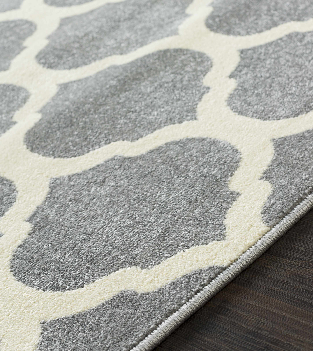 Mongo Ivory And Gray Modern Geometrical Design Area Rug