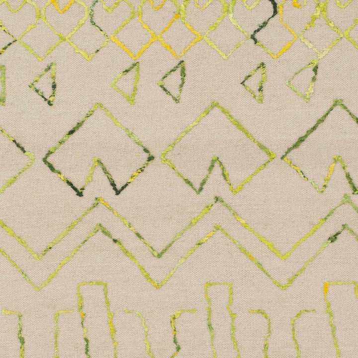 Monitor Modern Style Beige And Green Hand Woven Area Rug - The Rug Decor