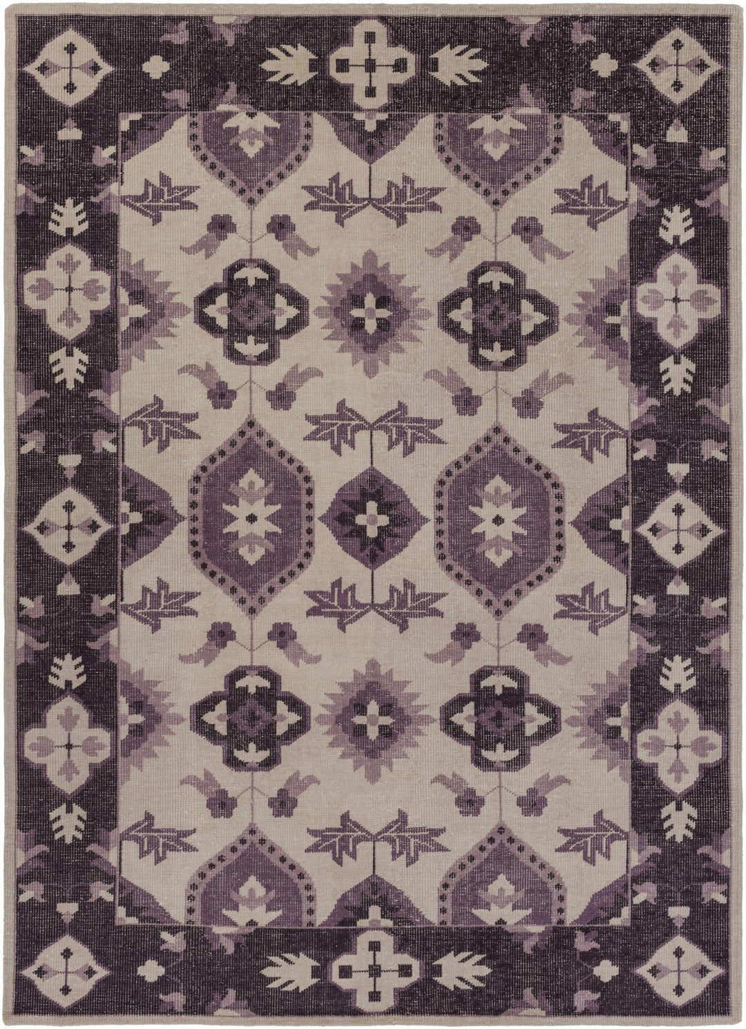 Monon Traditional Purple And Beige Area Rug - The Rug Decor