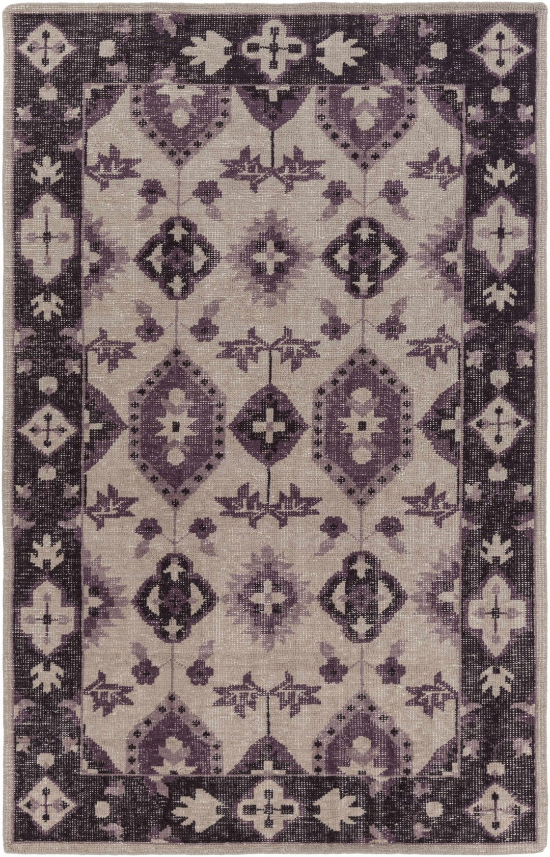 Monon Traditional Purple And Beige Area Rug - The Rug Decor
