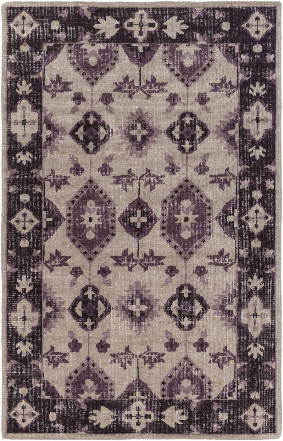 Monon Traditional Purple And Beige Area Rug - The Rug Decor