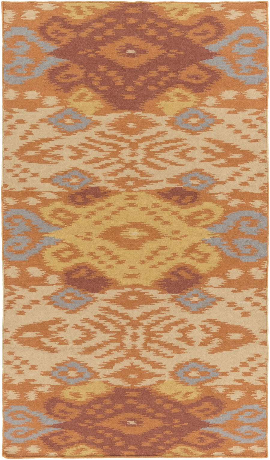 Monson Traditional Style Rust And Beige Hand Woven Area Rug - The Rug Decor