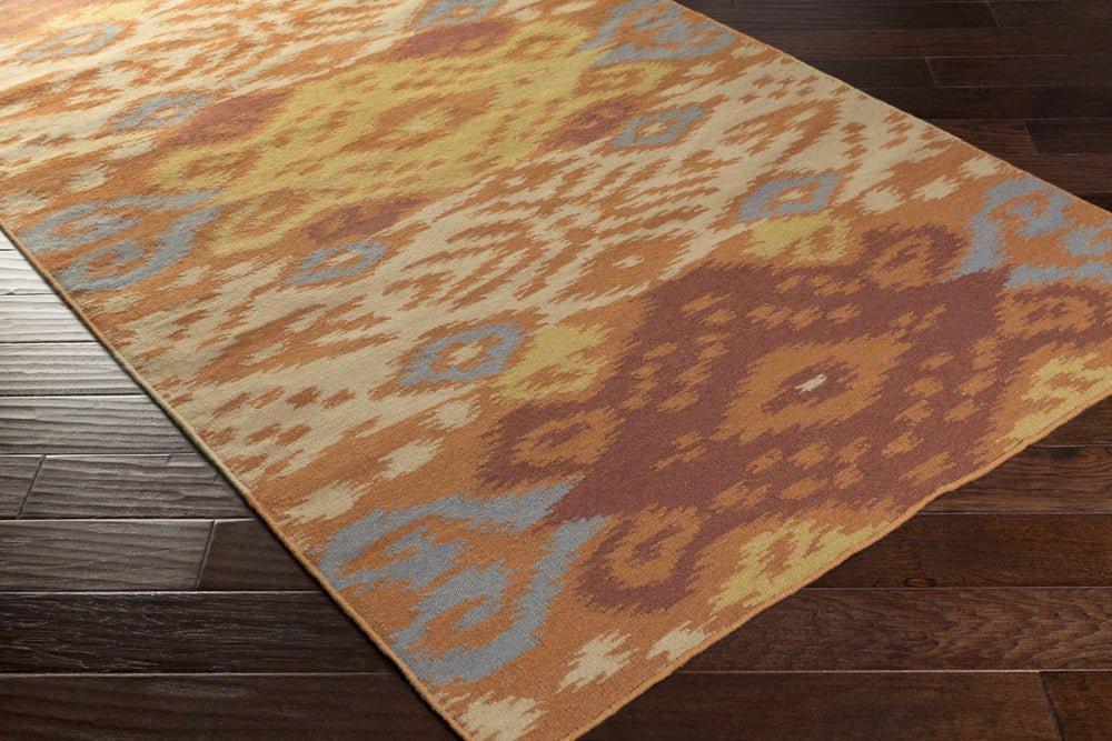 Monson Traditional Style Rust And Beige Hand Woven Area Rug - The Rug Decor