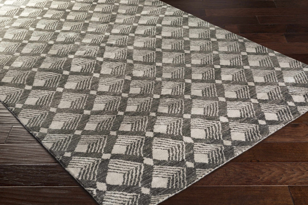 Montecito Modern Gray And Ivory Hand Knotted Area Rug - The Rug Decor