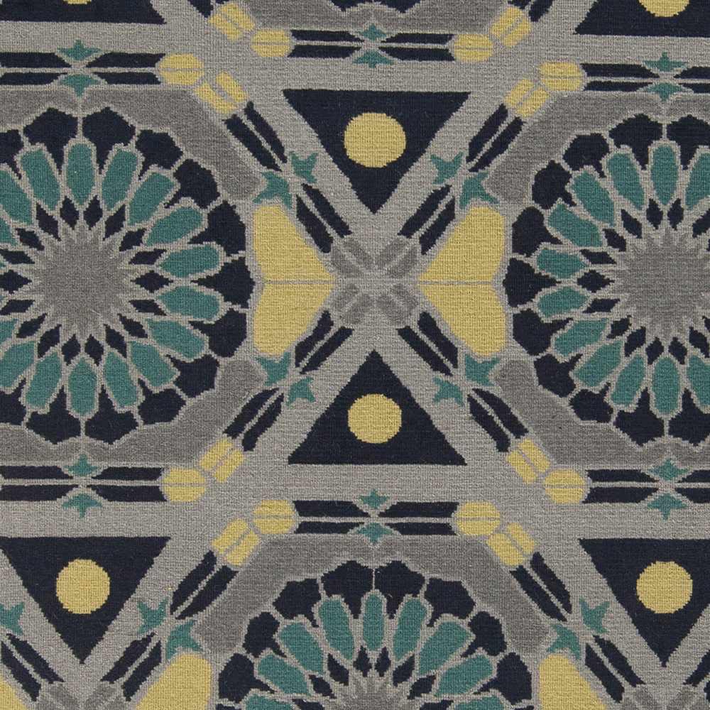 Montesano Navy & Gray Hand Knotted Wool Rug - The Rug Decor