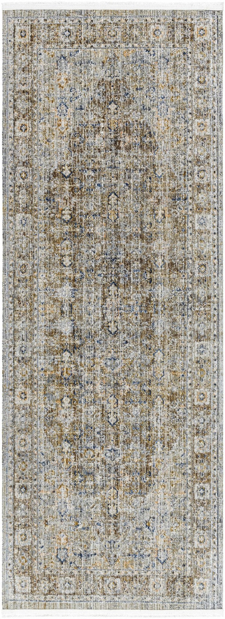 Monty Traditional Style Brown Washable Area Rug - The Rug Decor