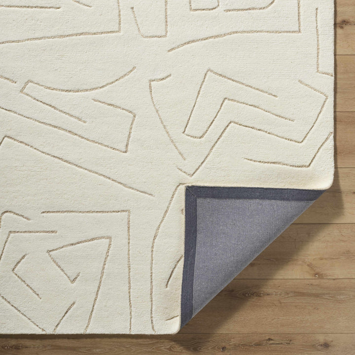 Mony Modern Abstract Design Beige Hand Tufted Wool Rug - The Rug Decor