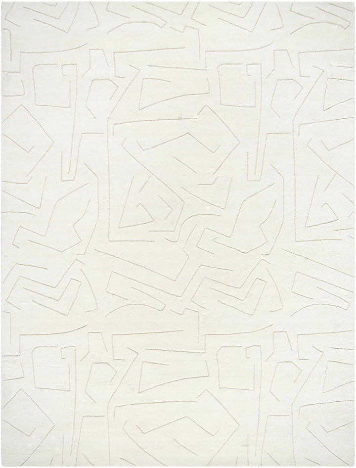 Mony Modern Abstract Design Beige Hand Tufted Wool Rug - The Rug Decor
