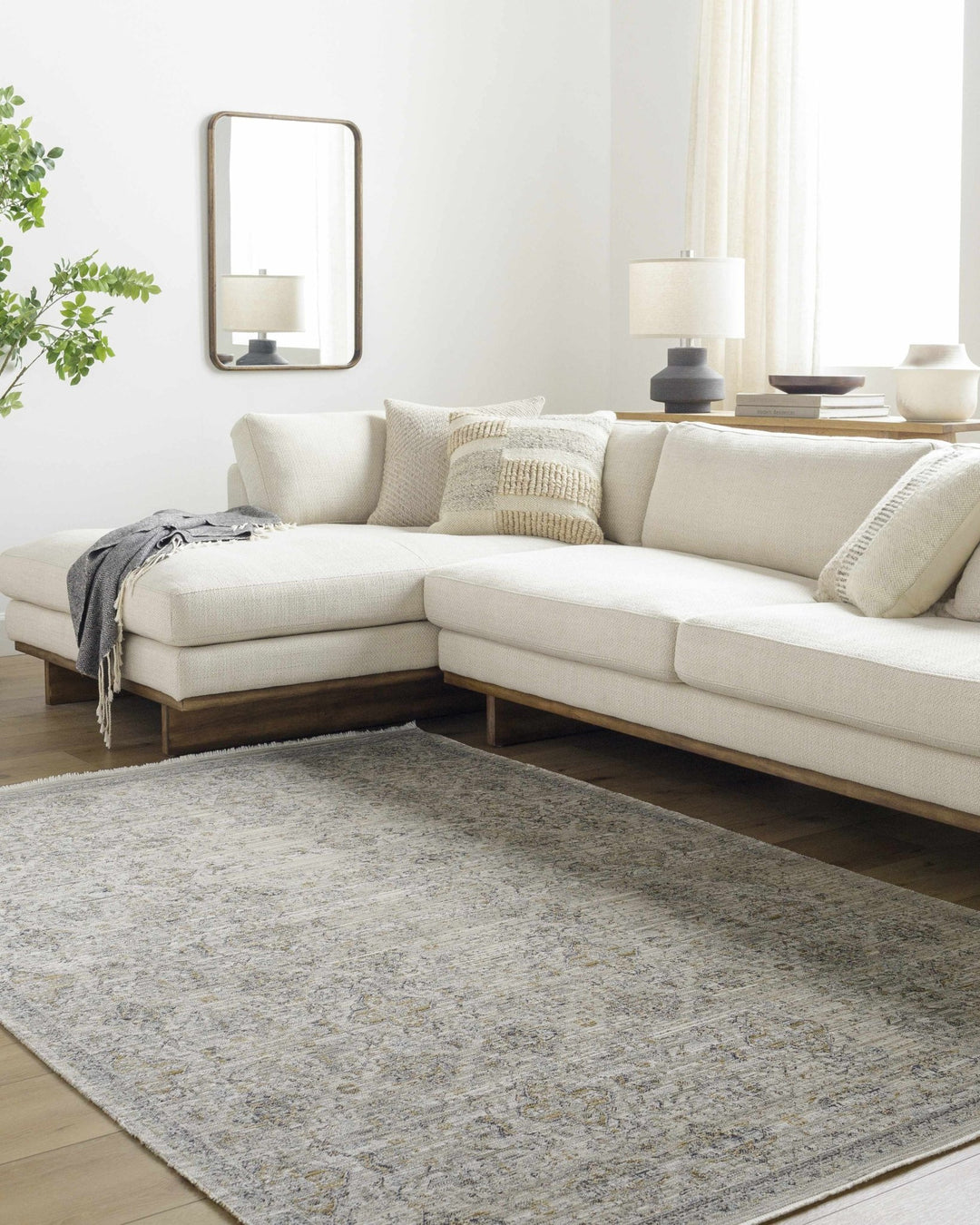 Morag Traditional Beige And Ivory Washable Area Rug - The Rug Decor