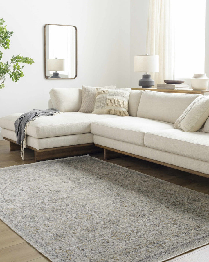Morag Traditional Beige And Ivory Washable Area Rug - The Rug Decor