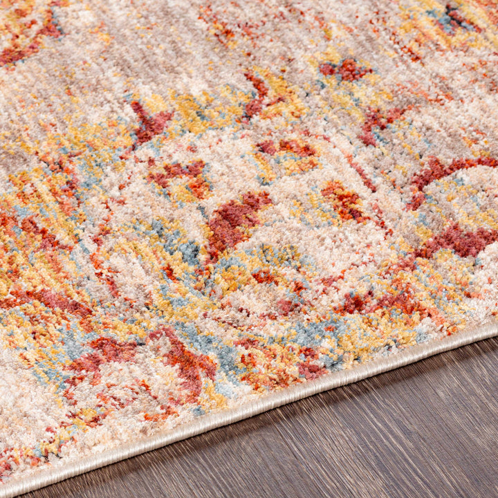 Morinville Traditional Floral Design Rust And Beige Area Rug