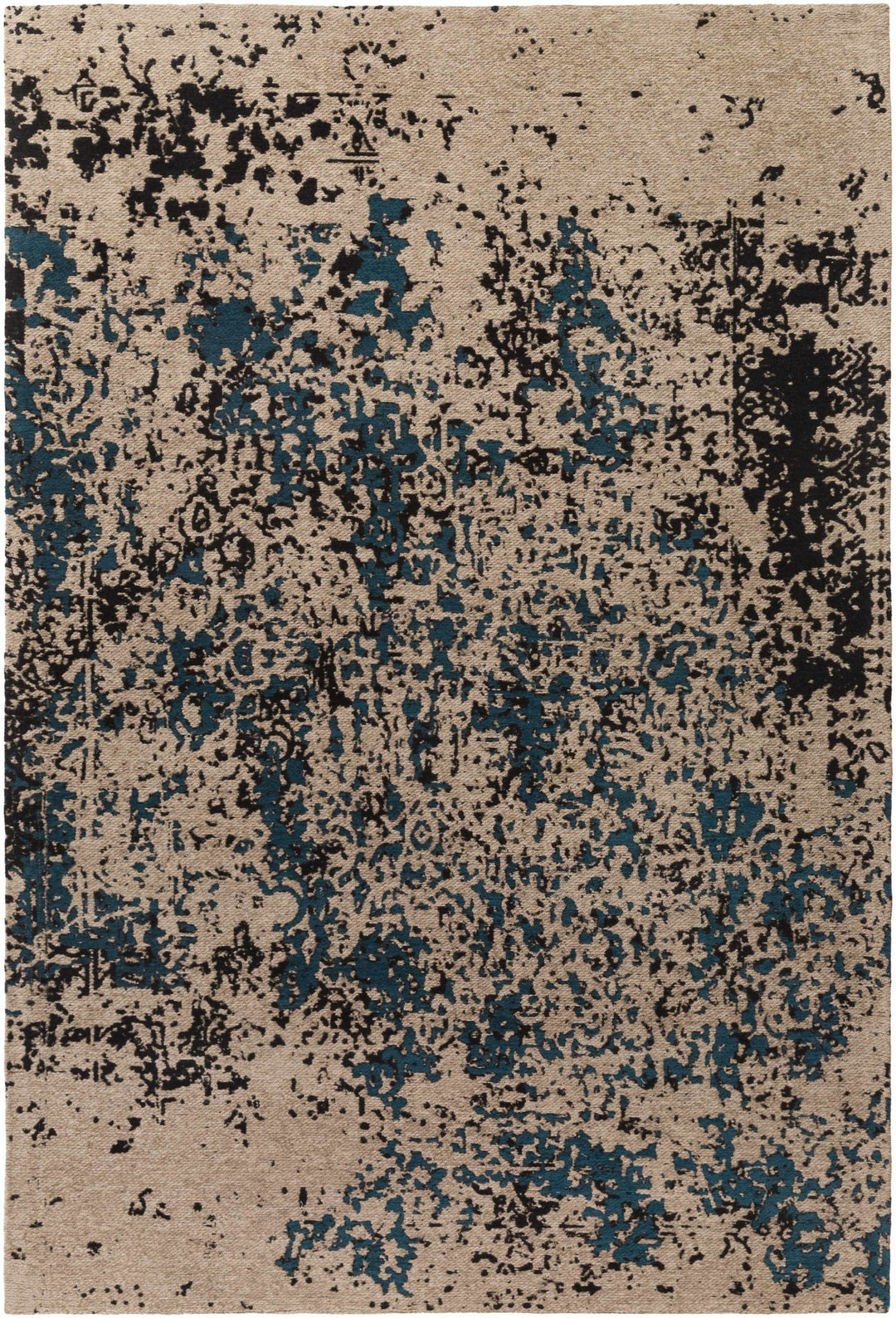 Morland Modern Abstract Design Beige And Blue Area Rug - The Rug Decor