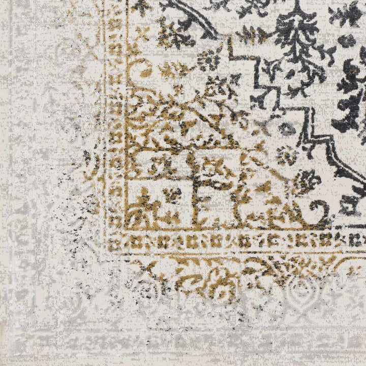 Morriston Traditional Style Ivory And Charcoal Area Rug