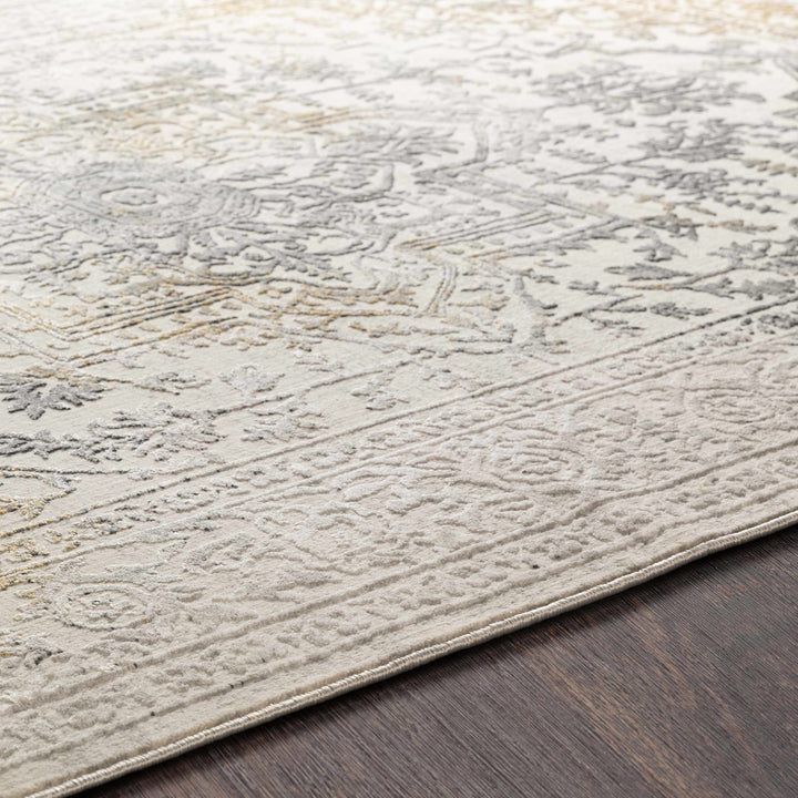 Morriston Traditional Style Ivory And Charcoal Area Rug